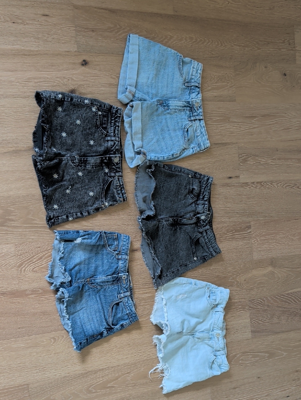 Cat & Jack/Art Class Girls Denim Bundle - Light Blue, Medium Blue, Dark Gray